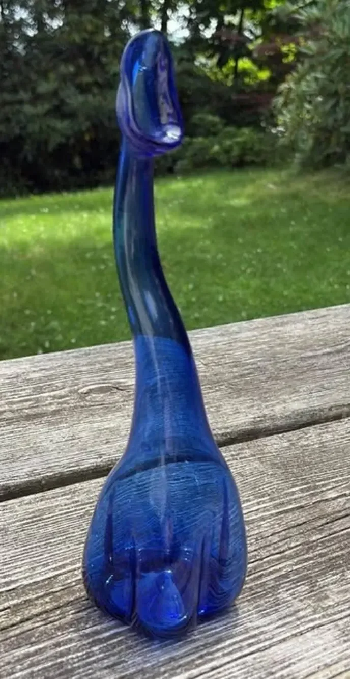 Persian handblown cobalt blue tear catcher